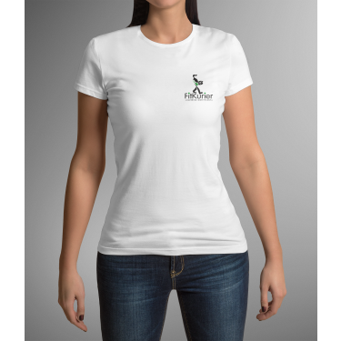 T-shirt FITKURIER damski biały "M"